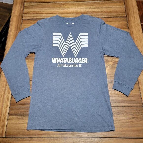 Whataburger LS Dark Grey Unisex Tee "Just Like You Like It" - Size Small - Picture 1 of 4